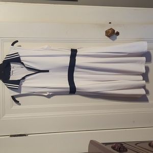 Lady Hagen White Golf Dress with navy detail, M,
